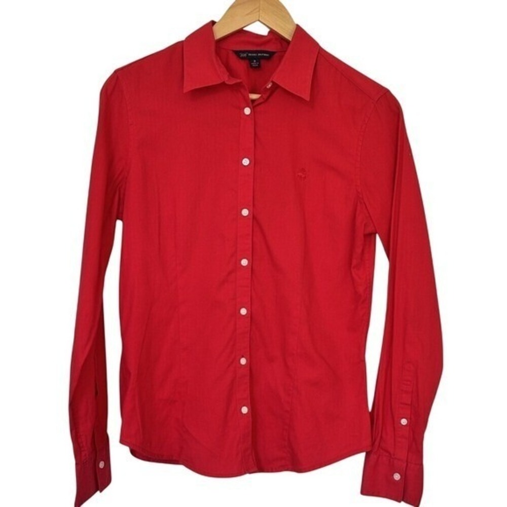 Brooks Brothers Womens Red Shirts 100% Cotton Button-Down Shirt Size 8 Workwear